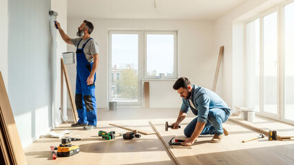 Renovation d'Appartement: Peinture et Pose de Parquet