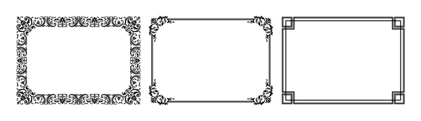vintage frames vector art ornament