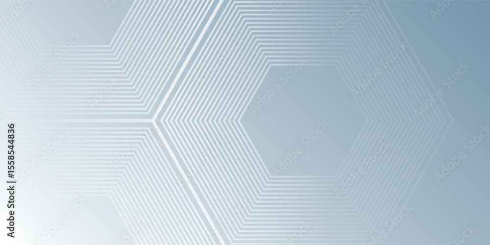 Poster modern white abstract background with dynamic wavy hexagon texture for banner and cover