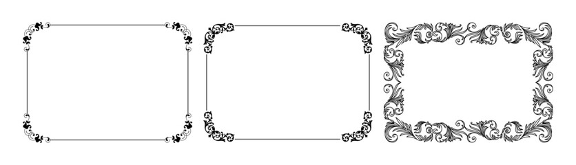 vintage frames vector art ornament