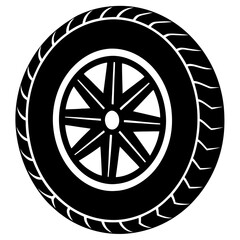 Fototapeta premium car wheel vector illustration