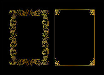 vintage frames vector art ornament