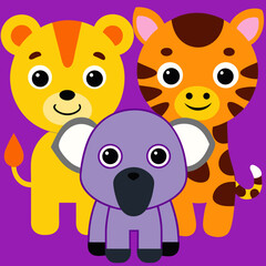 Cute Kawaii and Modern Animal Vector Collection – Flat Icons, Minimal Line Art, Geometric Wildlife, Cartoon Illustrations.
