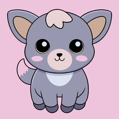 Obraz premium Cute Kawaii and Modern Animal Vector Collection – Flat Icons, Minimal Line Art, Geometric Wildlife, Cartoon Illustrations.