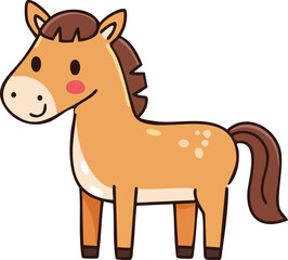 horse cartoon illustration