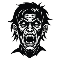 vector illustration of a skull with a tattoo