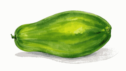 Verdant Papaya Flow papaya green isolated watercolor vector illustration svg