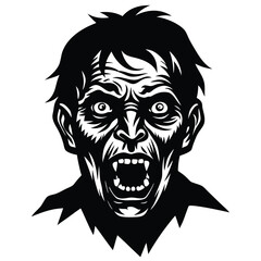 vector illustration of a scary monster