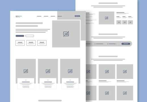 Travel Website Landing Page Wireframe Design