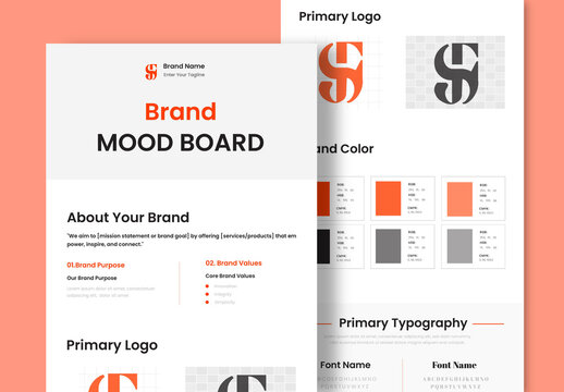 Brand Guide Mood Board Template