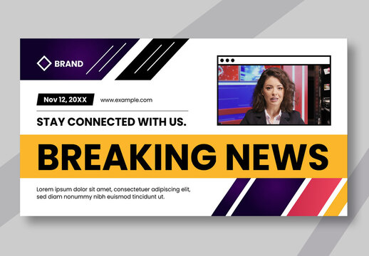 News Channel Social Media Cover Design Template