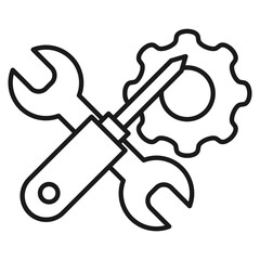 Equipment Setup Outline Icon Element For Design