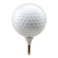 golf ball and tee isolated on a transparent background