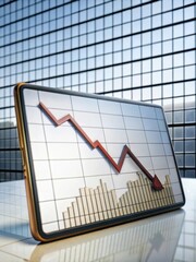 Fiscal deficit graph on screen