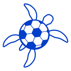 Obraz premium Water turtle soccer sport hobby club fan football