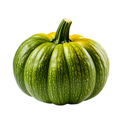 Green pumpkin isolated on a transparent background