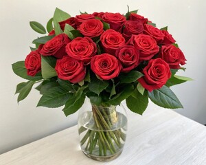 bouquet of red roses