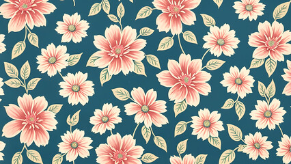 A Detailed Vintage Floral Pattern On A Textured Fabric Background Featuring Flowers. Ideal For Design Projects, Craft Work, Or As Wallpaper Inspiration.