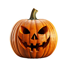 halloween pumpkin jack o lantern isolated on a transparent background