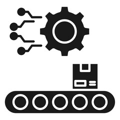 Factory Operation Glyph Icon Element For Design