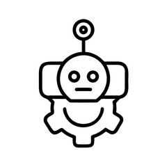 Smart AI Assistant Icons – Clean Line Art Vector for Modern UI Design