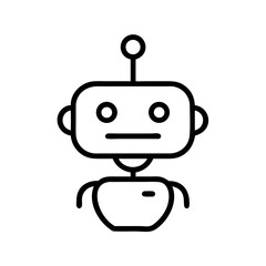 Smart AI Assistant Icons – Clean Line Art Vector for Modern UI Design