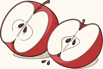 Apple halves
