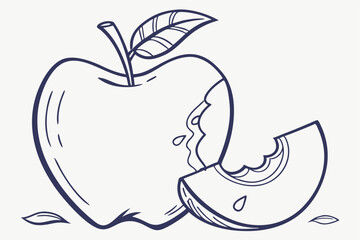 Clean White Apple Symbol Vector