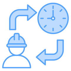 Shift Schedule Blue Icon Element For Design