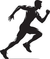 Athlete No 14 Vector Illustration – Strong and Energetic Sports Character in Motion