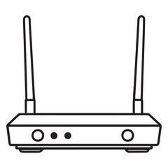 wireless router icon silhouette vector illustration
