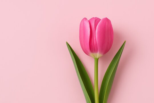 Soft pink tulip in bloom
