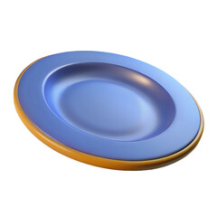 plate, 3d cartoon ,isolated on transparent white background