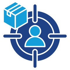 Output Target Dual Tone Icon Element For Design