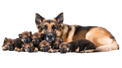 Mother Dog with Puppies