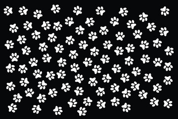 dog paws seamless pattern