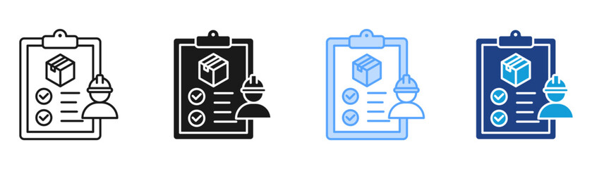 Production Planning Icon Set Multiple Style Collection