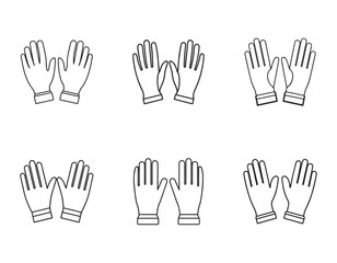 Obraz premium minimal gloves silhouette vector illustration