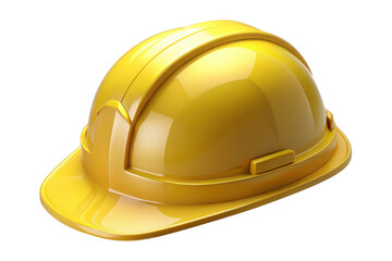Fototapeta premium 3d rendered yellow hard hat isolated on transparent background