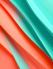 Fototapeta premium Coral Seafoam Pastel Wash Gradient Background