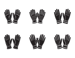 Fototapeta premium minimal gloves silhouette vector illustration