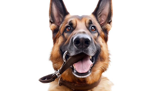 Loyal Dog with Leash