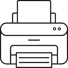 printer outline icon vector