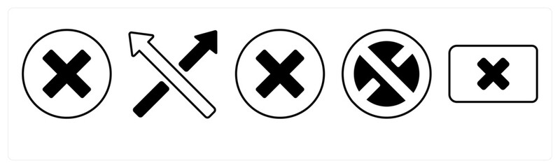 Obraz premium A set of 5 mix icons as arrow, map, navigation