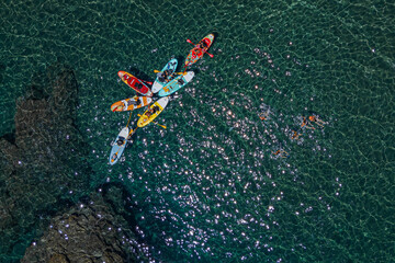 Aerial view of the beaches of Calblanque, Cartagena, Region of Murcia, Spain	