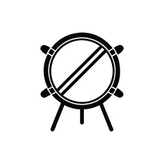 Fototapeta premium Circular Frame on Tripod with Diagonal Bars