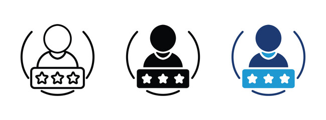 Customer experience icon set linear and flat logo , Customer loyalty or retention icon ,  customer feedback and product experience icon , vector illustration .