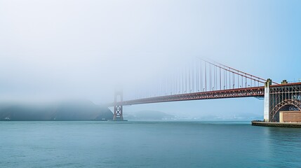 Fototapeta premium Golden gate bridge foggy san francisco bay view
