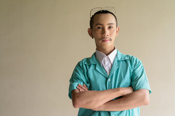 portrait of young gay man doctor