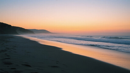 Obraz premium sunset over the beach 
